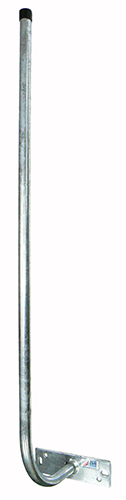 Fascia or Wall ‘hockey stick’ mount bracket, galvanised steel – 1.8m x 30mm dia. x 200mm stand-off